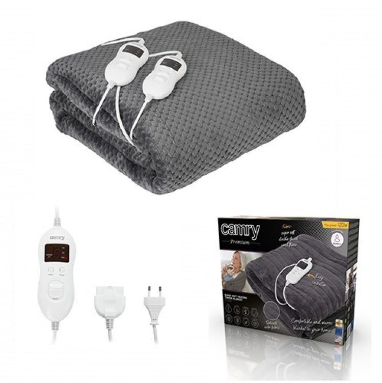 Camry Lämmityspeitto 150x160 cm Harmaa Camry Lämmityspeitto 150x160 cm Harmaa