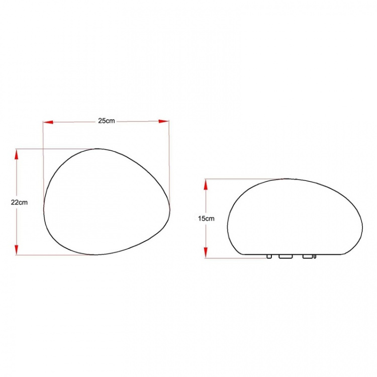 LightsOn Stone 25 cm dekorativ sten