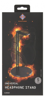 DELTACO GAMING kuuloketeline, alumiinia, liukueste, musta