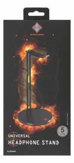 DELTACO GAMING kuuloketeline, alumiinia, liukueste, musta