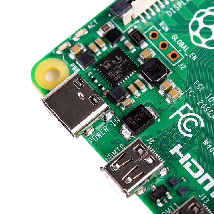 Raspberry Pi 4 Model B, 4 GB RAM, USB-C, dual Micro HDMI Raspberry Pi 4 Model B, 4 GB RAM, USB-C, dual Micro HDMI