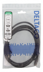DELTACO laitekaapeli, U/UTP, Cat6, 1,5m, monilank., 24AWG, LSZH, musta DELTACO laitekaapeli, U/UTP, Cat6, 1,5m, monilank., 24AWG, LSZH, musta