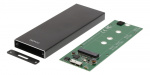 DELTACO ulkoinen M.2-kiintolevykotelo, USB 3.1 Gen 1, SATA III, musta