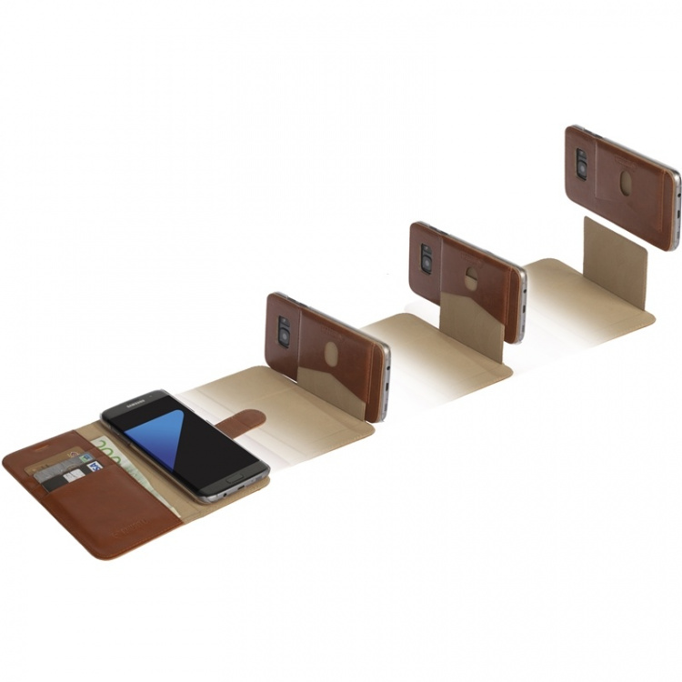 Krusell Ekerö lompakkokotelo Samsung Galaxy S8:lle, kahvinruskea Krusell Ekerö lompakkokotelo Samsung Galaxy S8:lle, kahvinruskea