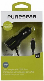 Pure Gear autolaturi 3.4A Micro-USB, musta