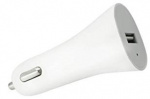 Autolaturi USB-liitännällä, 1A, valkoinen