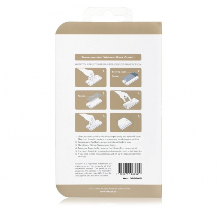 Panzer iPhone 6S/6 Plus, kaareva silikaattilasi, valkoinen Panzer iPhone 6S/6 Plus, kaareva silikaattilasi, valkoinen