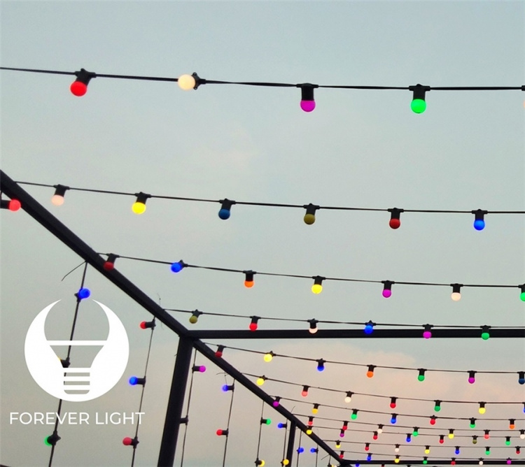 Forever Light LED-lamppu x 5, E27 G45 2W, vaaleanpunainen