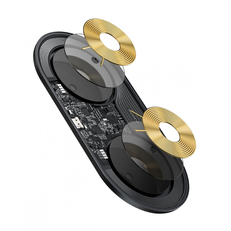 Baseus langaton laturi 2-in-1 18W, läpinäkyvä