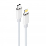 Maxlife MXUC-05 Power Direct USB-C Lightning-kaapeli 2,0 m 20W, valkoinen