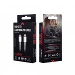 Maxlife MXUC-05 Power Direct USB-C Lightning-kaapeli 2,0 m 20W, valkoinen