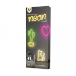 Forever Light Neon LED lamppu huulet akku + USB FLNEO8, punainen