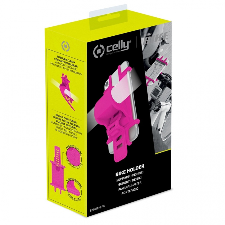 Celly Mobilhållare för cykel/e-scooter/barnvagn, Rosa