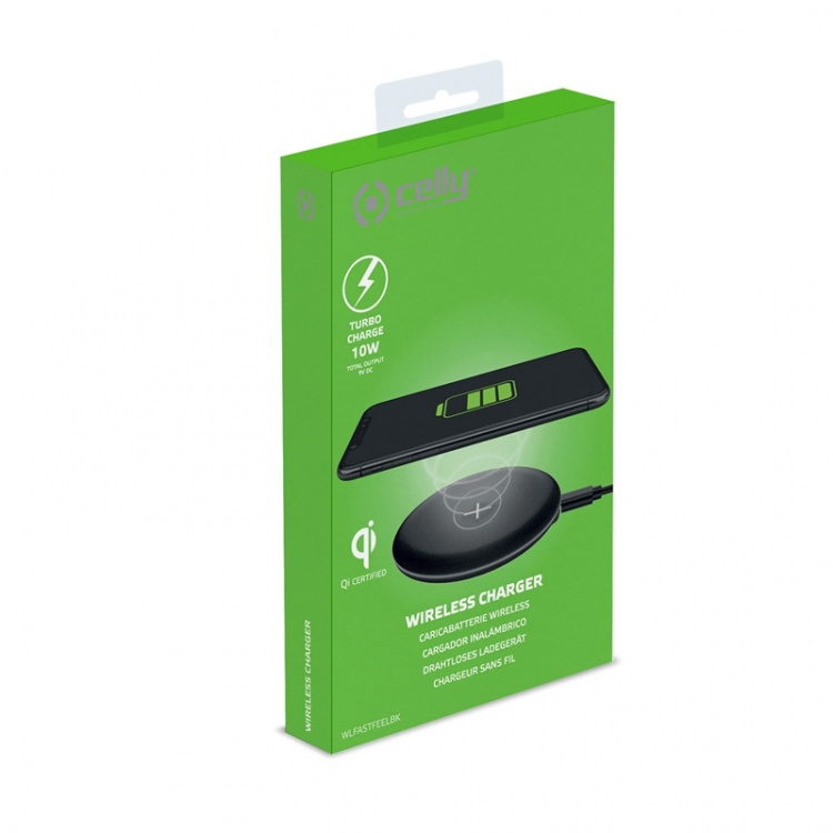 Celly Trådlös laddare Qi 10W Turbo S