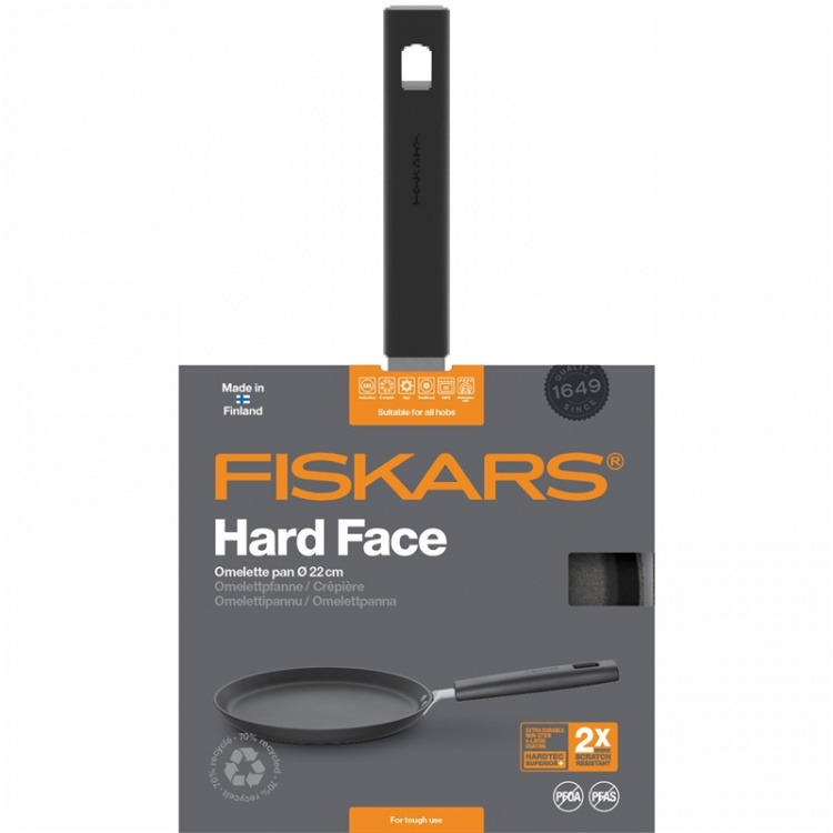 Fiskars Hard Face -omeletti/ohukaispannu, 22 cm