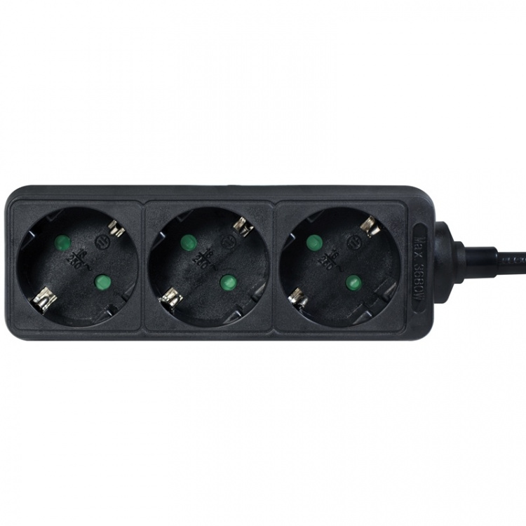 LogiLink Grenuttag Jordat 3vägs 1,5m Sv