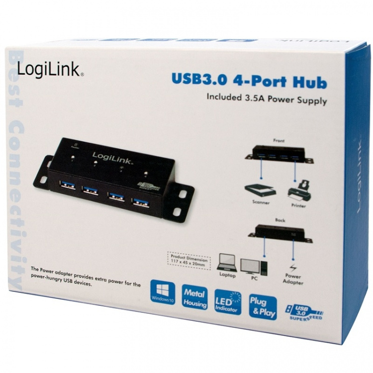 LogiLink USB 3.0-hub 4-port