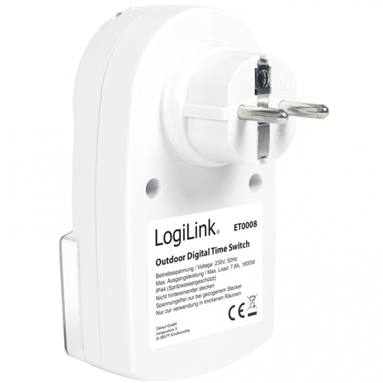 LogiLink Ulkoilma-ajastin Digitaalinen 1800W IP44 LogiLink Ulkoilma-ajastin Digitaalinen 1800W IP44