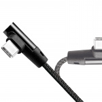 LogiLink Kulmikas USB-C-kaapeli USB 2.0 Max 3A 1m LogiLink Kulmikas USB-C-kaapeli USB 2.0 Max 3A 1m