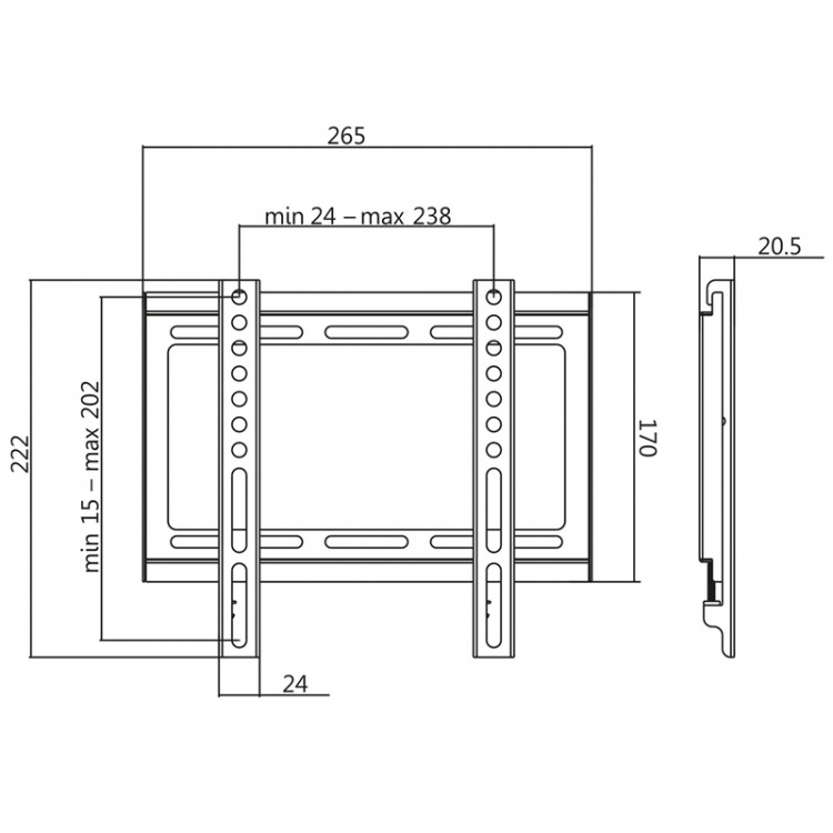 LogiLink Väggfäste TV 23-42