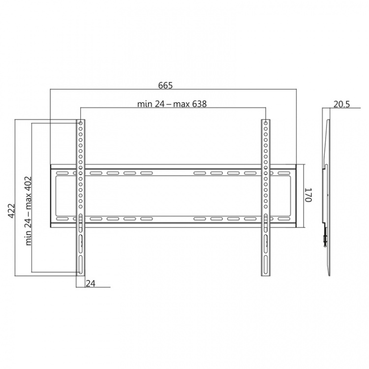 LogiLink Väggfäste TV 37-70
