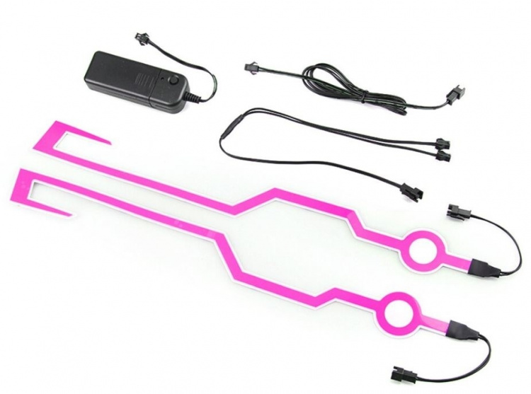 Valoraidat moottoripyöräkypärään, violetti Valoraidat moottoripyöräkypärään, violetti