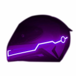 Valoraidat moottoripyöräkypärään, violetti Valoraidat moottoripyöräkypärään, violetti