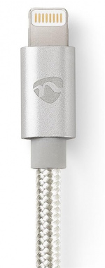 Nedis Lightning Kaapeli | USB 2.0 | Apple Lightning 8-Pin | USB-A Uros | 480 Mbps | Kullattu | 3.00 m | Pyöreä | Nailon / Punottu | Alumiini | Laatikko kannella ja ikkunalla