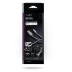 Nedis Lightning Kaapeli | USB 2.0 | Apple Lightning 8-Pin | USB-A Uros | 480 Mbps | Kullattu | 3.00 m | Pyöreä | Nailon / Punottu | Alumiini | Laatikko kannella ja ikkunalla