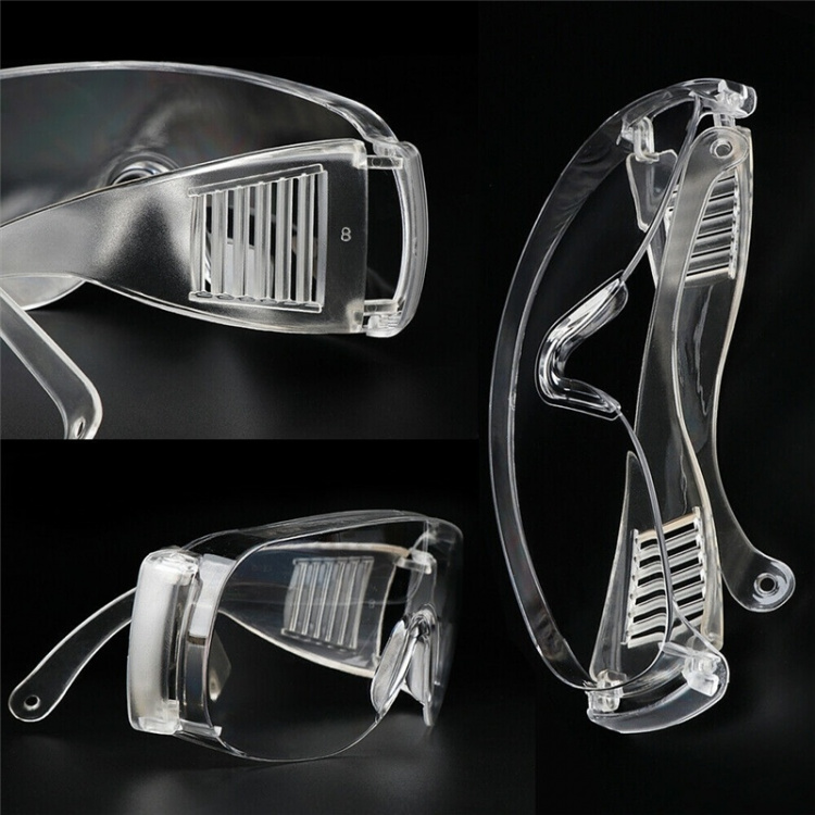 Läpinäkyvästä muovista valmistetut yleissuojalasit