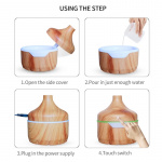 Ilmankostutin/Aromihajotin puinen design 300ml, Vaalea puu