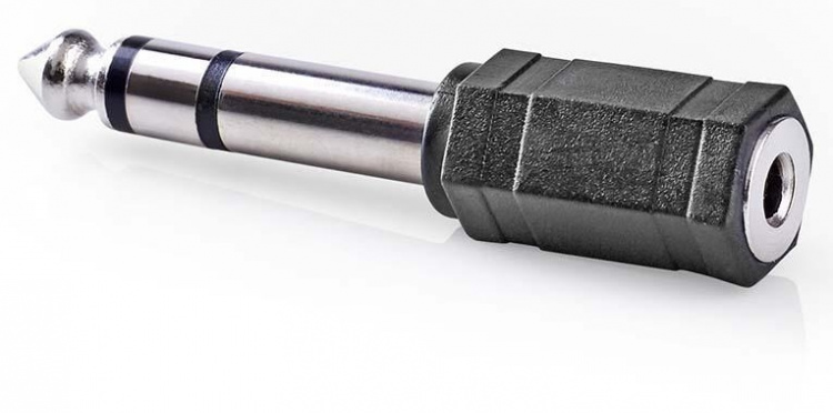 Nedis Stereoäänisovitin | 6.35 mm uros | 3.5 mm naaras | Kullattu | Suora | ABS-Muovi | Antrasiitti | 1 kpl | Laatikko Nedis Stereoäänisovitin | 6.35 mm uros | 3.5 mm naaras | Kullattu | Suora | ABS-Muovi | Antrasiitti | 1 kpl | Laatikko