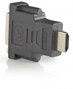Nedis HDMI™ -sovitin | HDMI™ liitin | DVI-D 24+1-Pin Naaras | Kullattu | Suora | ABS-Muovi | Antrasiitti | 1 kpl | Laatikko