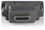 Nedis HDMI™ -sovitin | HDMI™ liitin | DVI-D 24+1-Pin Naaras | Kullattu | Suora | ABS-Muovi | Antrasiitti | 1 kpl | Laatikko