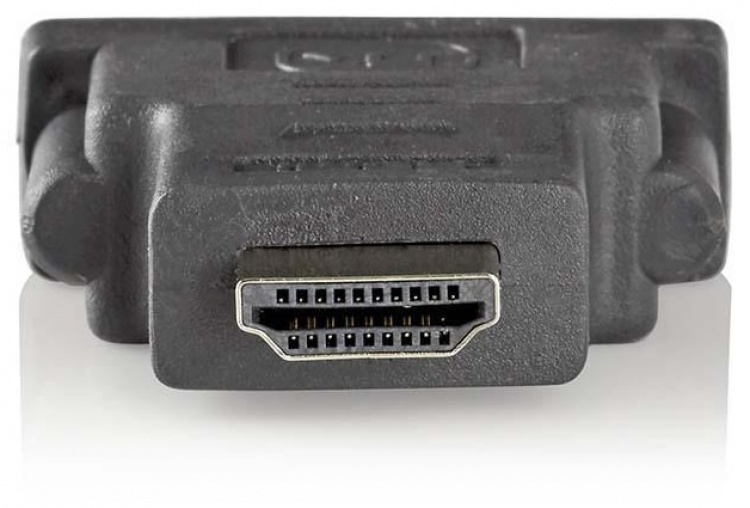 Nedis HDMI™ -sovitin | HDMI™ liitin | DVI-D 24+1-Pin Naaras | Kullattu | Suora | ABS-Muovi | Antrasiitti | 1 kpl | Laatikko