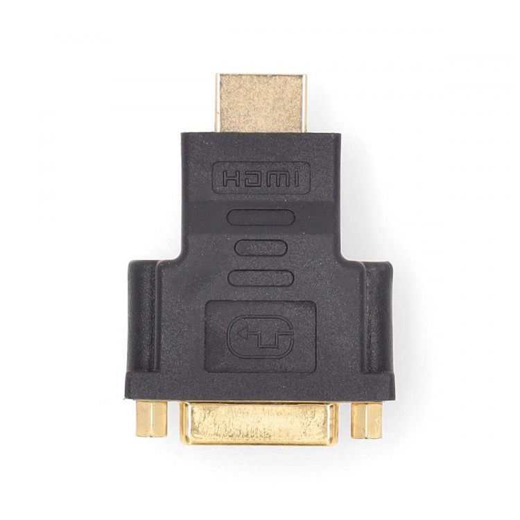 Nedis HDMI™ -sovitin | HDMI™ liitin | DVI-D 24+1-Pin Naaras | Kullattu | Suora | ABS-Muovi | Antrasiitti | 1 kpl | Laatikko
