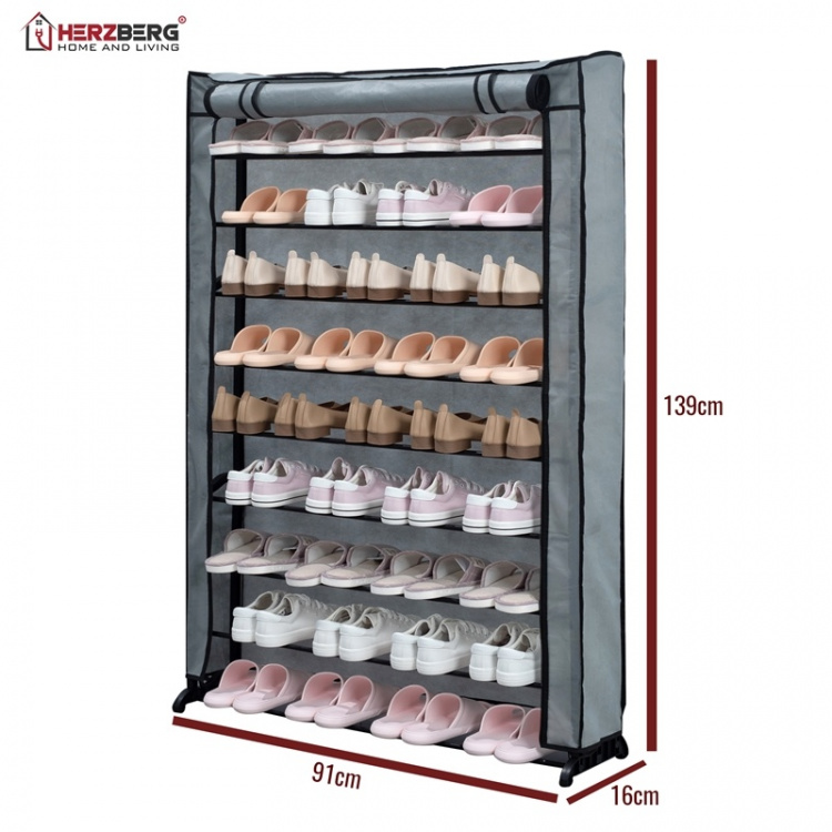 Herzberg kenkäsäilytys 45 kengälle, musta Herzberg kenkäsäilytys 45 kengälle, musta