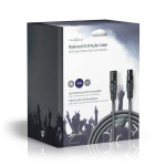 Nedis Balansoitu Audiojohto | XLR 3-Pin uros | XLR 3-Pin naaras | Niklattu | 20.0 m | Pyöreä | PVC | Tummanharmaa | Pakkaus