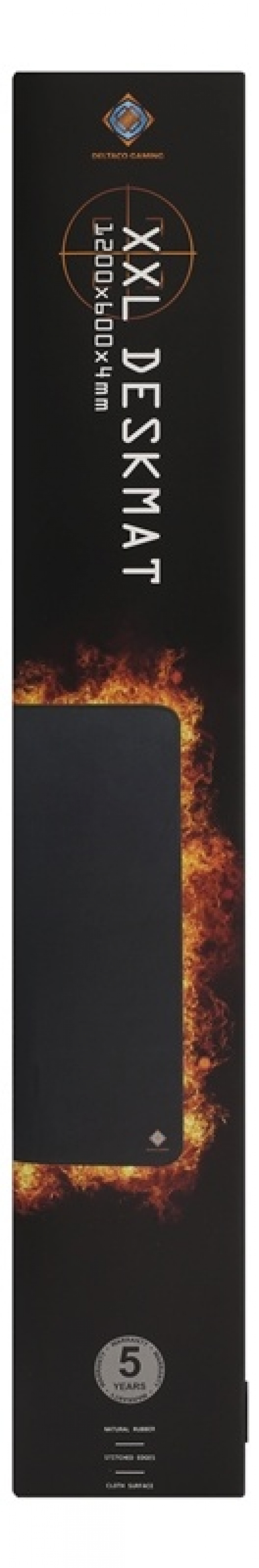 DELTACO GAMING pöydän kokoinen hiirimatto, ommellut reunat, musta