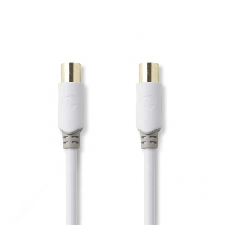 Nedis Koaksiaalikaapeli | IEC (Coax) Uros | IEC (Coax) Naaras | Kullattu | 100 dB | 75 Ohm | Tuplasuojattu | 2.00 m | Pyöreä | PVC | Valkoinen | Laatikko Nedis Koaksiaalikaapeli | IEC (Coax) Uros | IEC (Coax) Naaras | Kullattu | 100 dB | 75 Ohm | Tuplasuojattu | 2.00 m | Pyöreä | PVC | Valkoinen | Laatikko