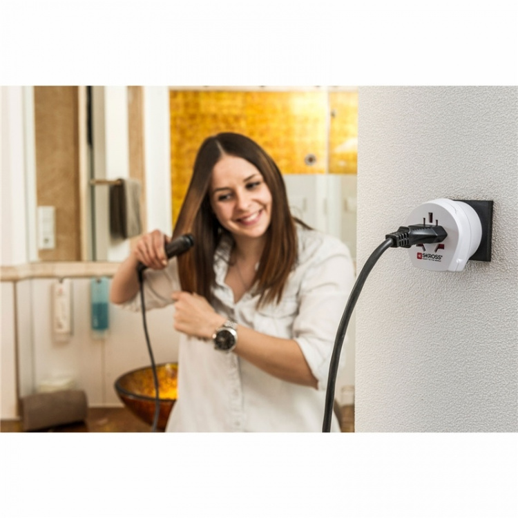 SKROSS El-Adapter Combo Danmark & Eur