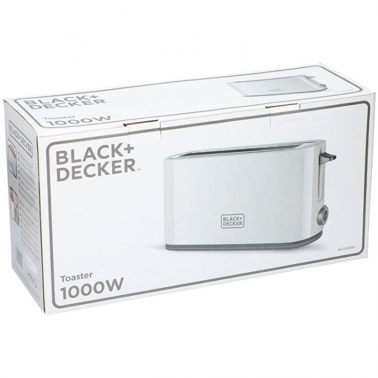 BLACK+DECKER Leivänpaahdin 1000W Valkoinen BLACK+DECKER Leivänpaahdin 1000W Valkoinen