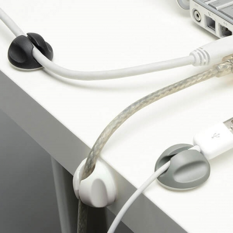 D-LINE Johdonpidikesetti 2x Musta, 2x Harmaa, 2x Valkoinen