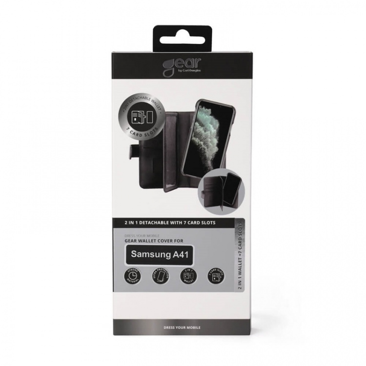 Gear Lompakko 2in1 7 Korttipaikkaa Musta - Samsung A41