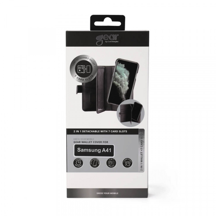 Gear Lompakko 2in1 7 Korttipaikkaa Musta - Samsung A41