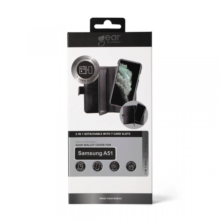 Gear Lompakko 2in1 7 Korttipaikkaa Musta - Samsung A51