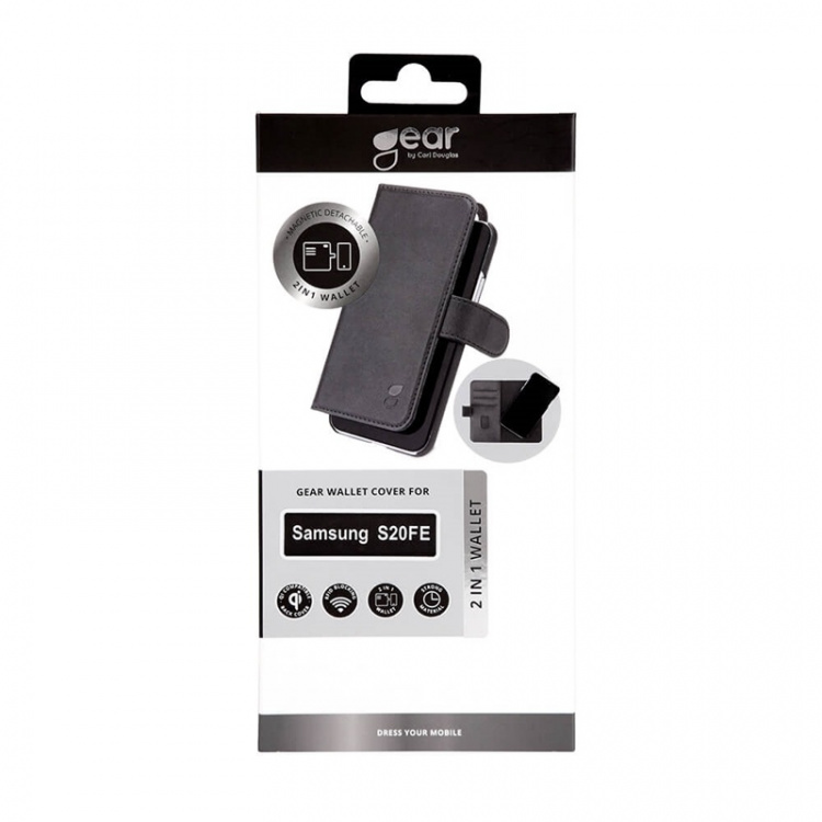 Gear Lompakko 2in1 Musta - Samsung S20FE 5G / S20FE 4G