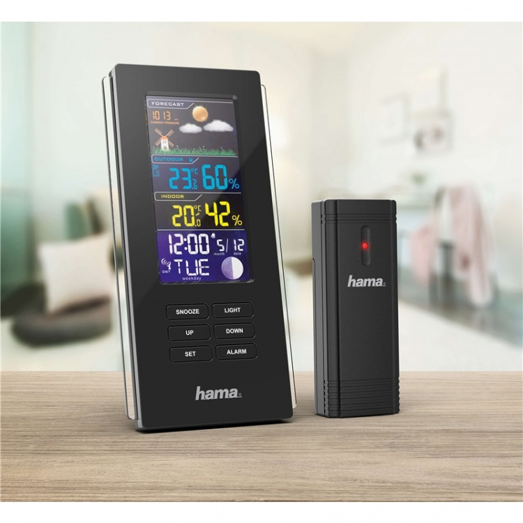 Hama Väderstation Color Edge Svart