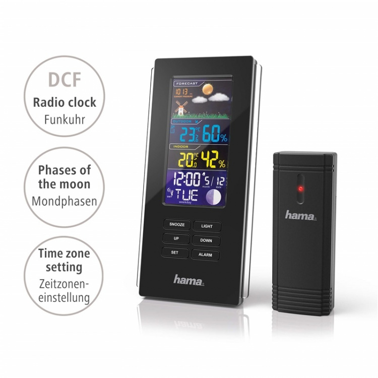 Hama Väderstation Color Edge Svart