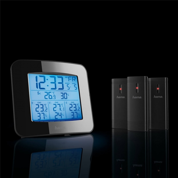 Hama Sääasema EWS-Trio 3x Sensor Musta Hama Sääasema EWS-Trio 3x Sensor Musta
